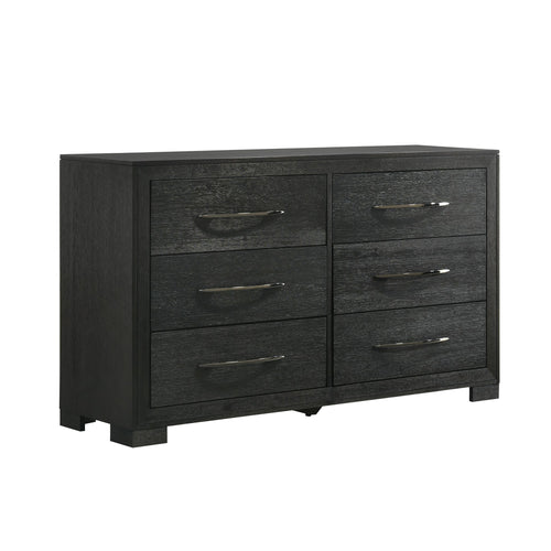 Allan 6-Drawer Dresser In Black