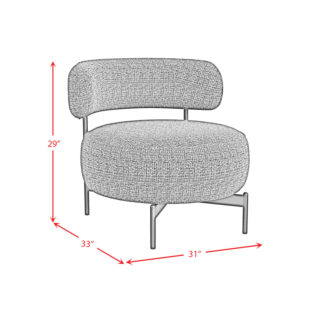 Antonia Swivel Chair In Heron Black
