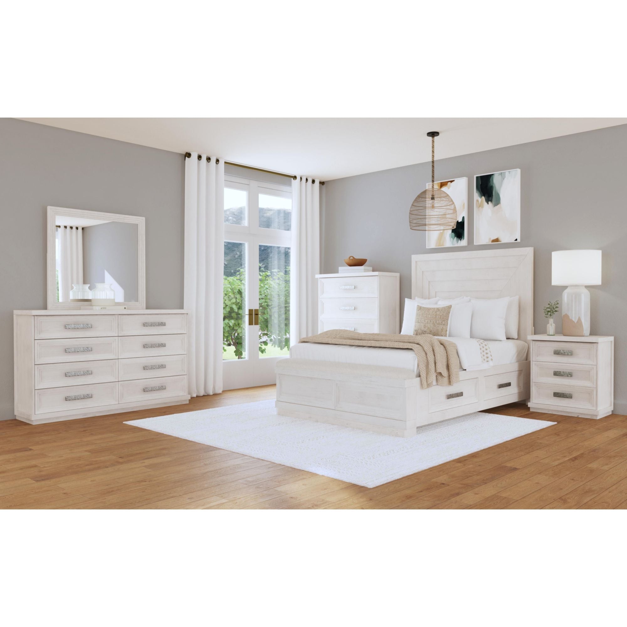Avalanche 5-Drawer Chest In Antique White