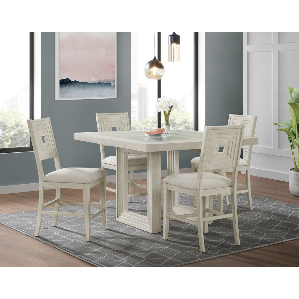 Avalanche Counter Side Chair In Antique White (2 Per Carton)