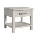 Avalanche End Table With Usb In Antique White