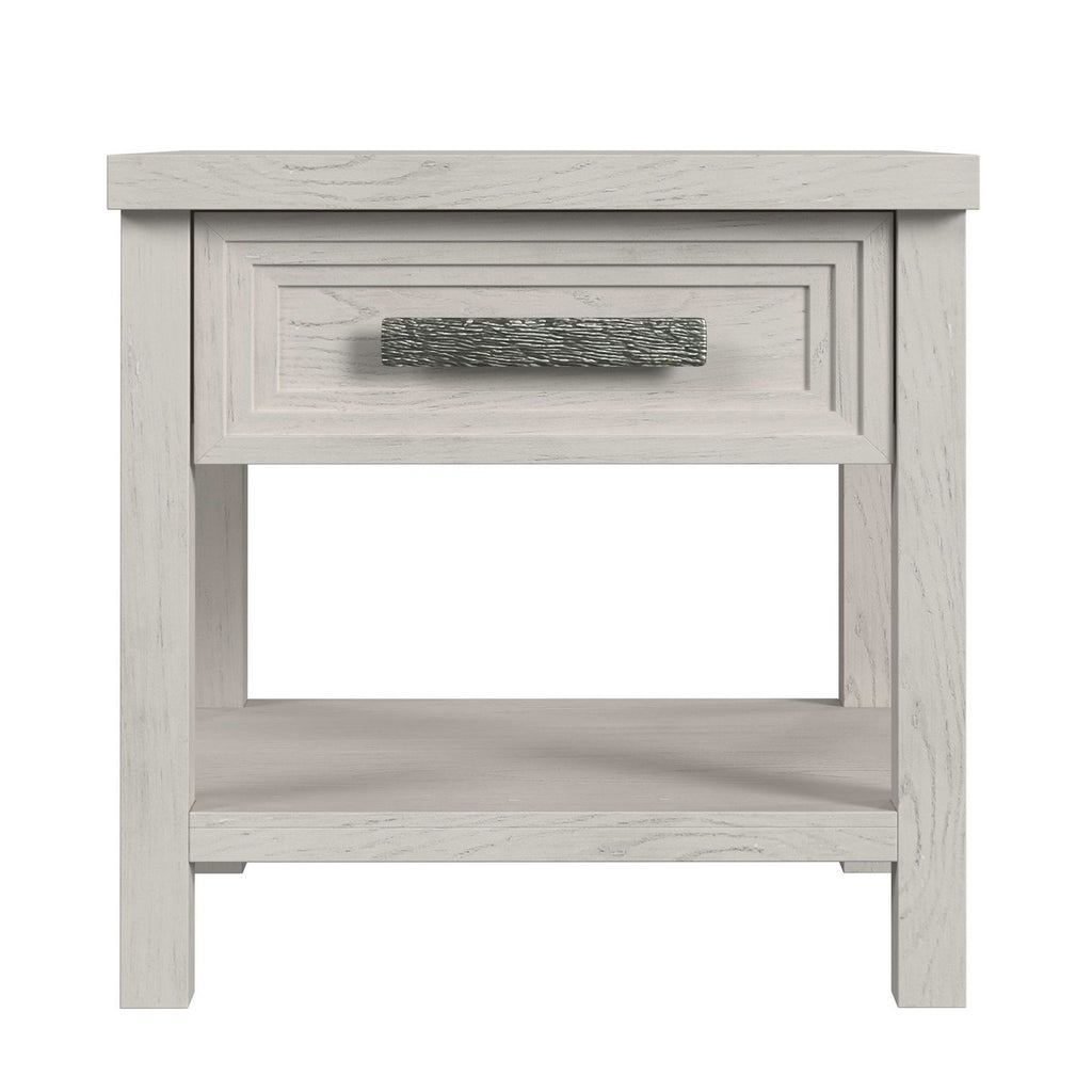 Avalanche End Table With Usb In Antique White