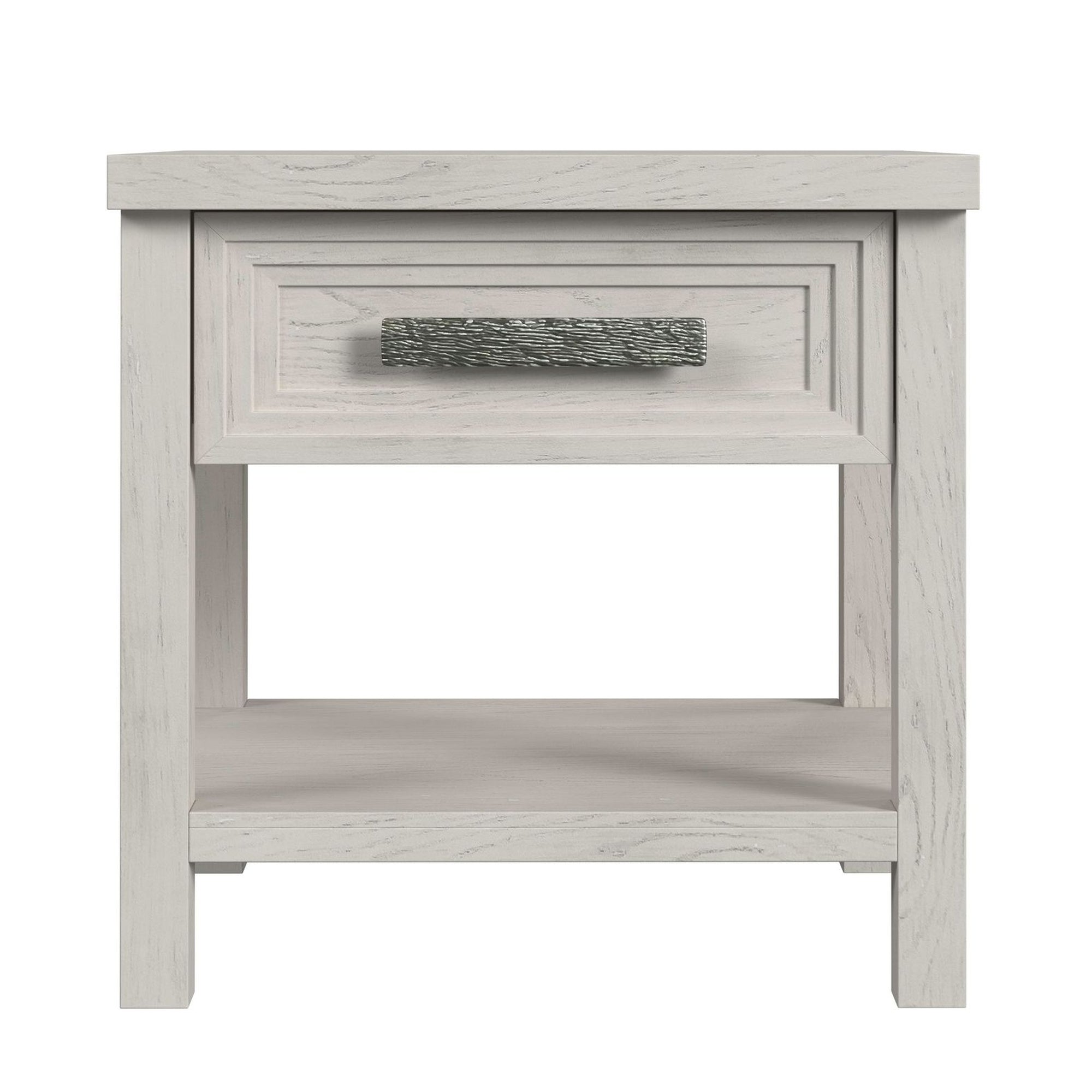 Avalanche End Table With Usb In Antique White