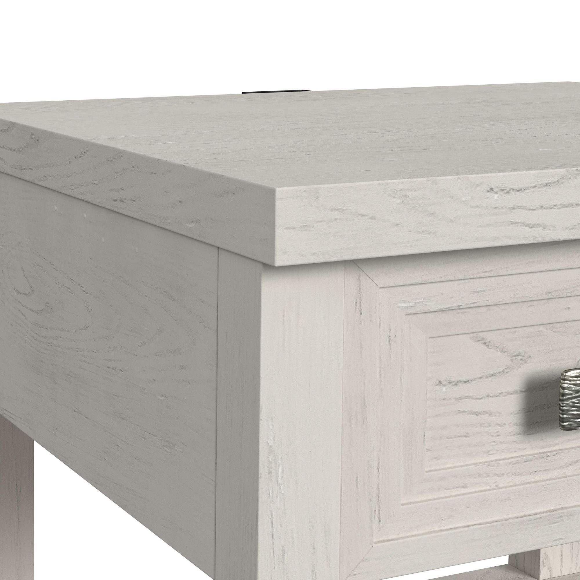 Avalanche End Table With Usb In Antique White