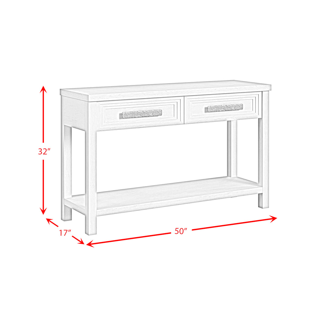 Avalanche Sofa Table In Antique White