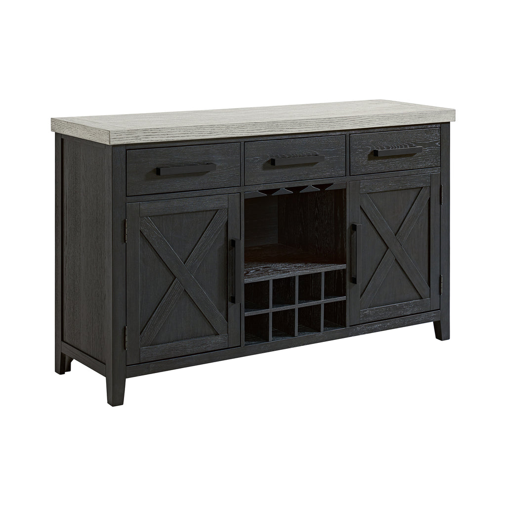 Axel Server In Light Grey And Espresso