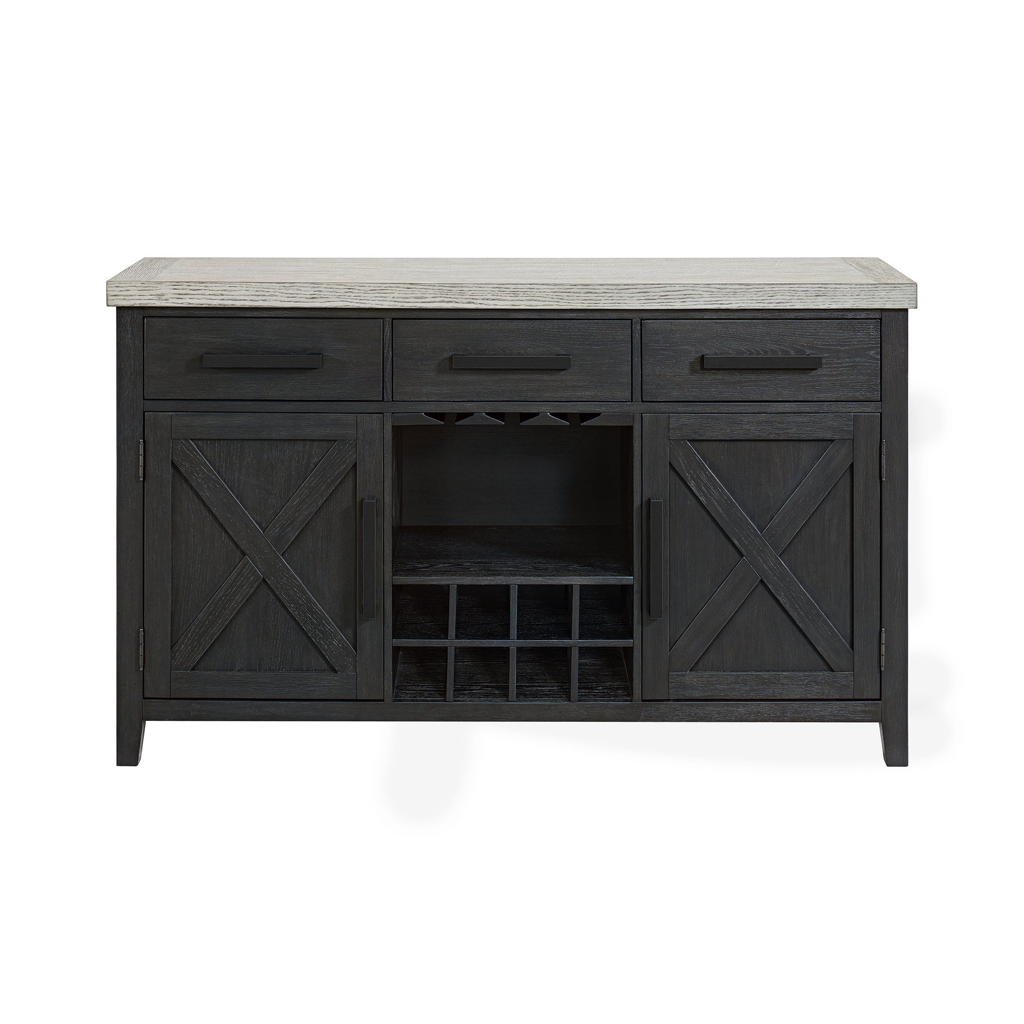 Axel Server In Light Grey And Espresso