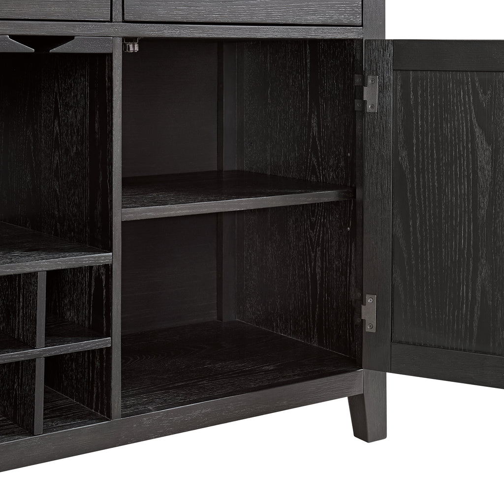 Axel Server In Light Grey And Espresso