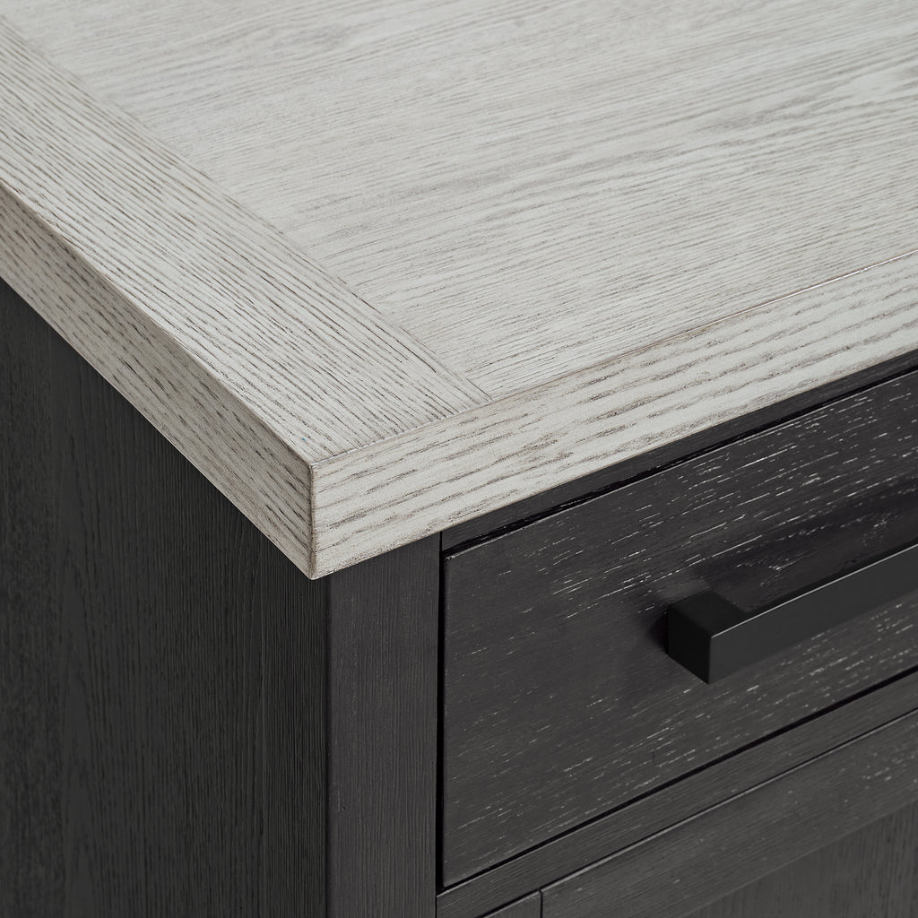 Axel Server In Light Grey And Espresso