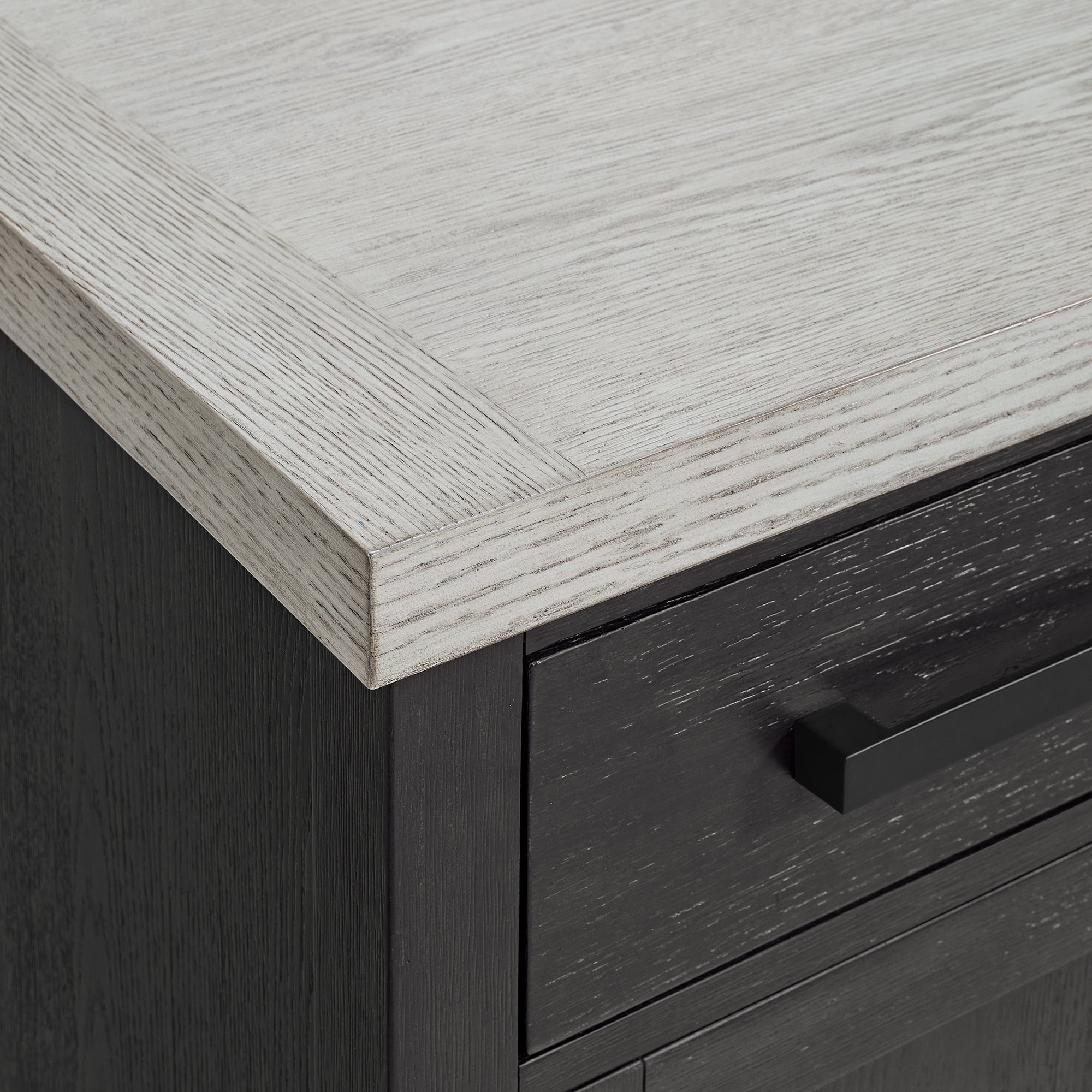 Axel Server In Light Grey And Espresso