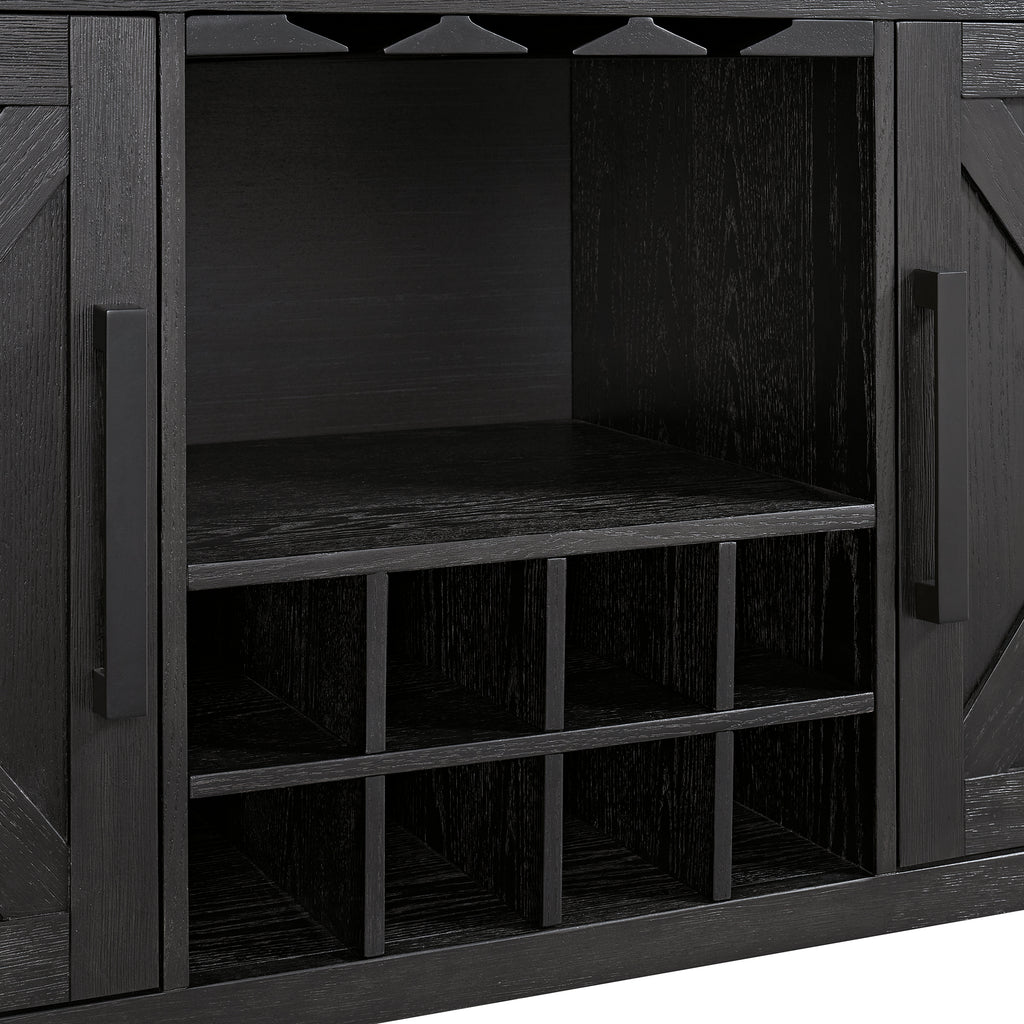 Axel Server In Light Grey And Espresso