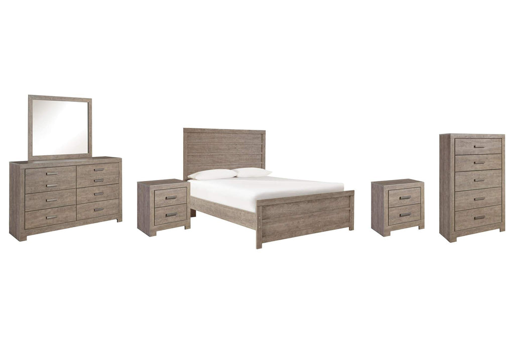 Culverbach Full Panel Bed, Dresser, Mirror, Chest and 2 Nightstands