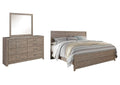 Culverbach King Panel Bed with Mirrored Dresser