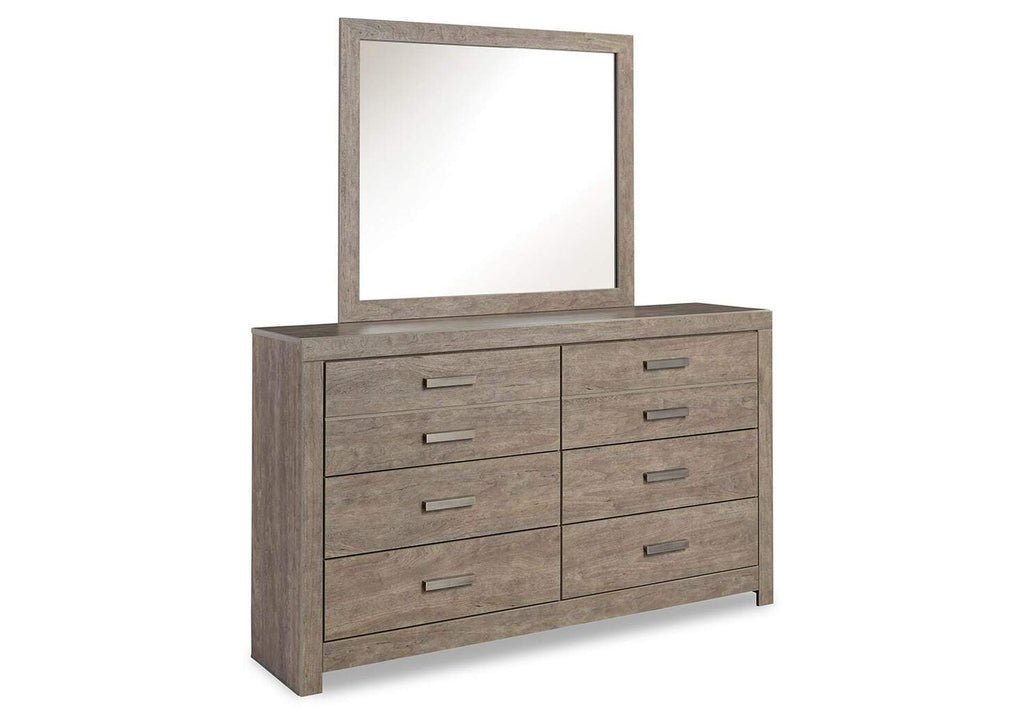 Culverbach Queen Panel Bed with Mirrored Dresser and 2 Nightstands
