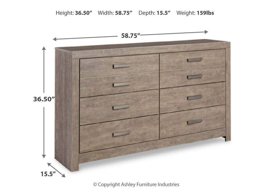 Culverbach King Panel Bed with Dresser dimensions