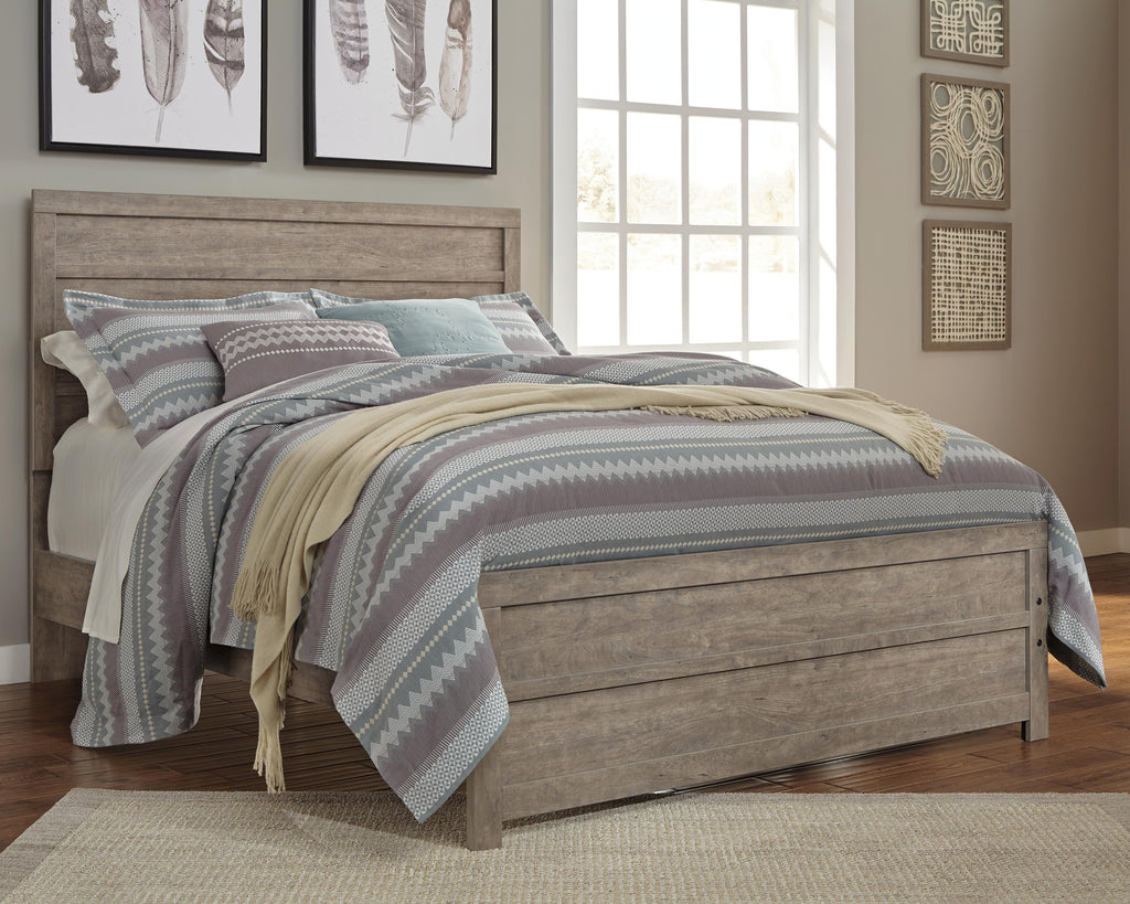 Culverbach Queen Panel Bed in Gray, lifestyle view