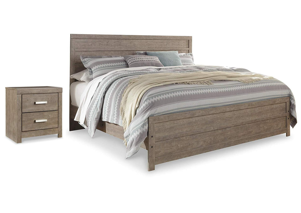 Culverbach King Panel Bed and Nightstand