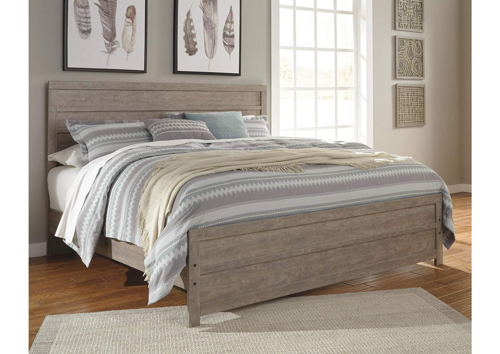 Culverbach King Panel Bed with Mirrored Dresser, Chest and 2 Nightstands room view