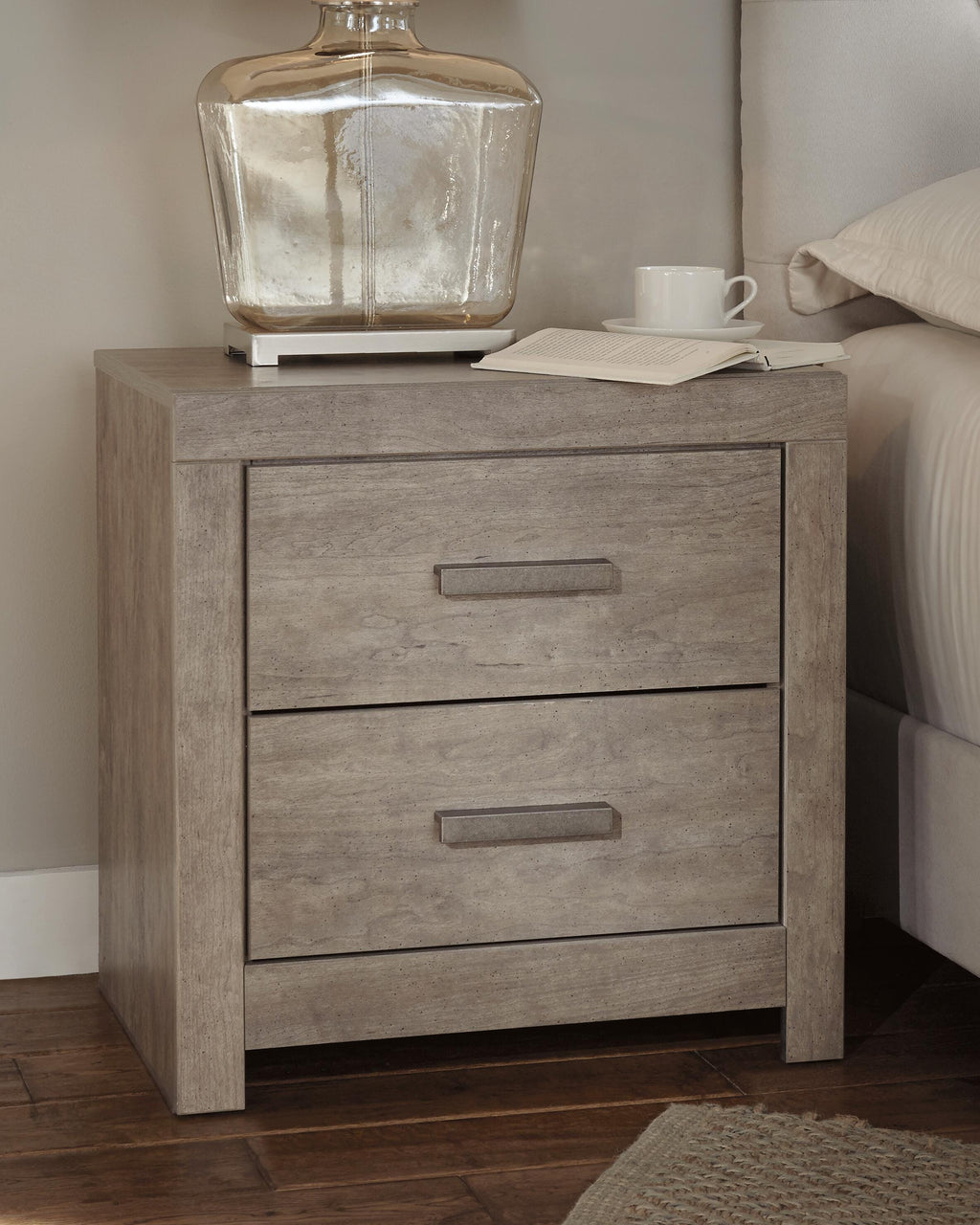 Culverbach Nightstand in Gray, lifestyle view