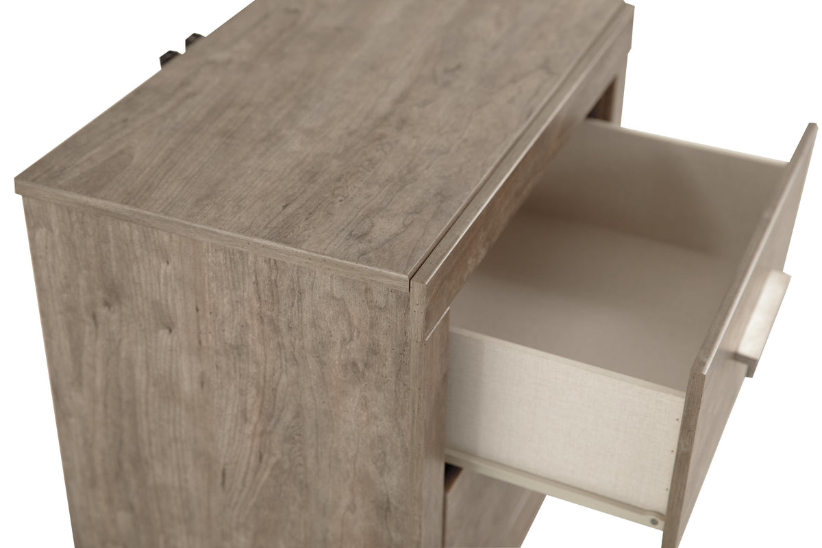Culverbach Nightstand in Gray, open view