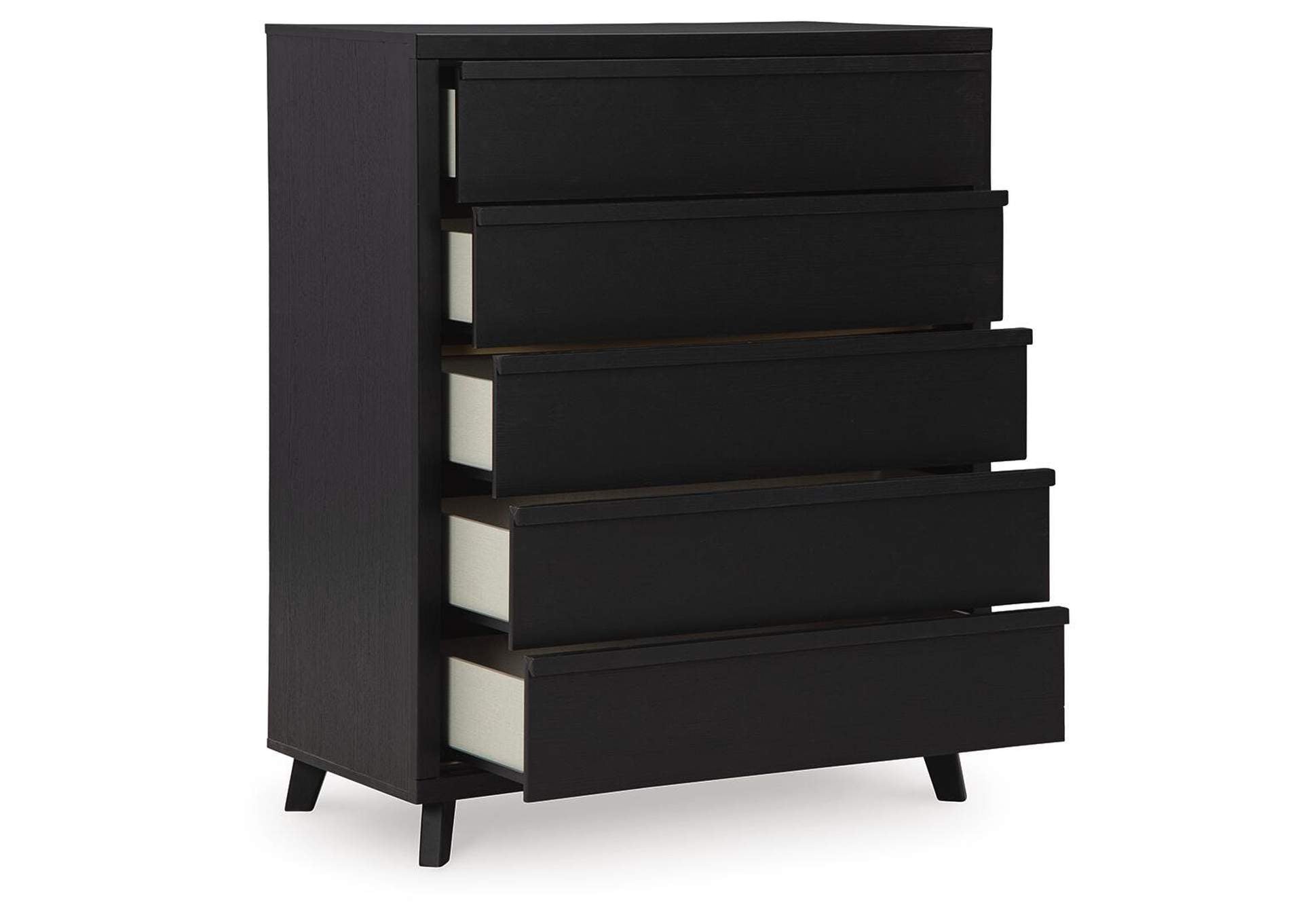 Danziar King Panel Headboard, Dresser, Mirror, Chest and 2 Nightstands angled view