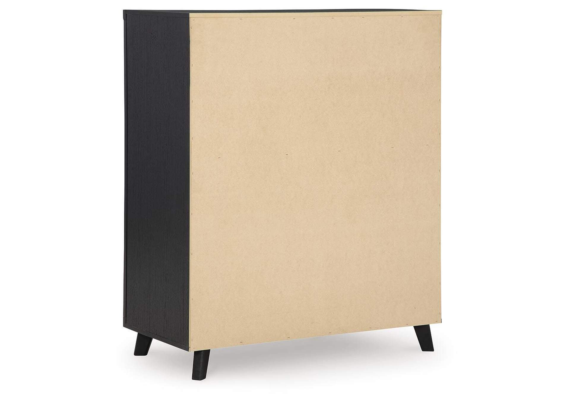 Danziar King Panel Headboard with Mirrored Dresser and Chest