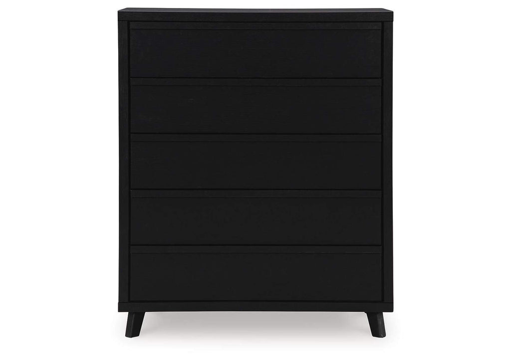 Danziar King Panel Bed, Dresser, Mirror, Chest and 2 Nightstands front view