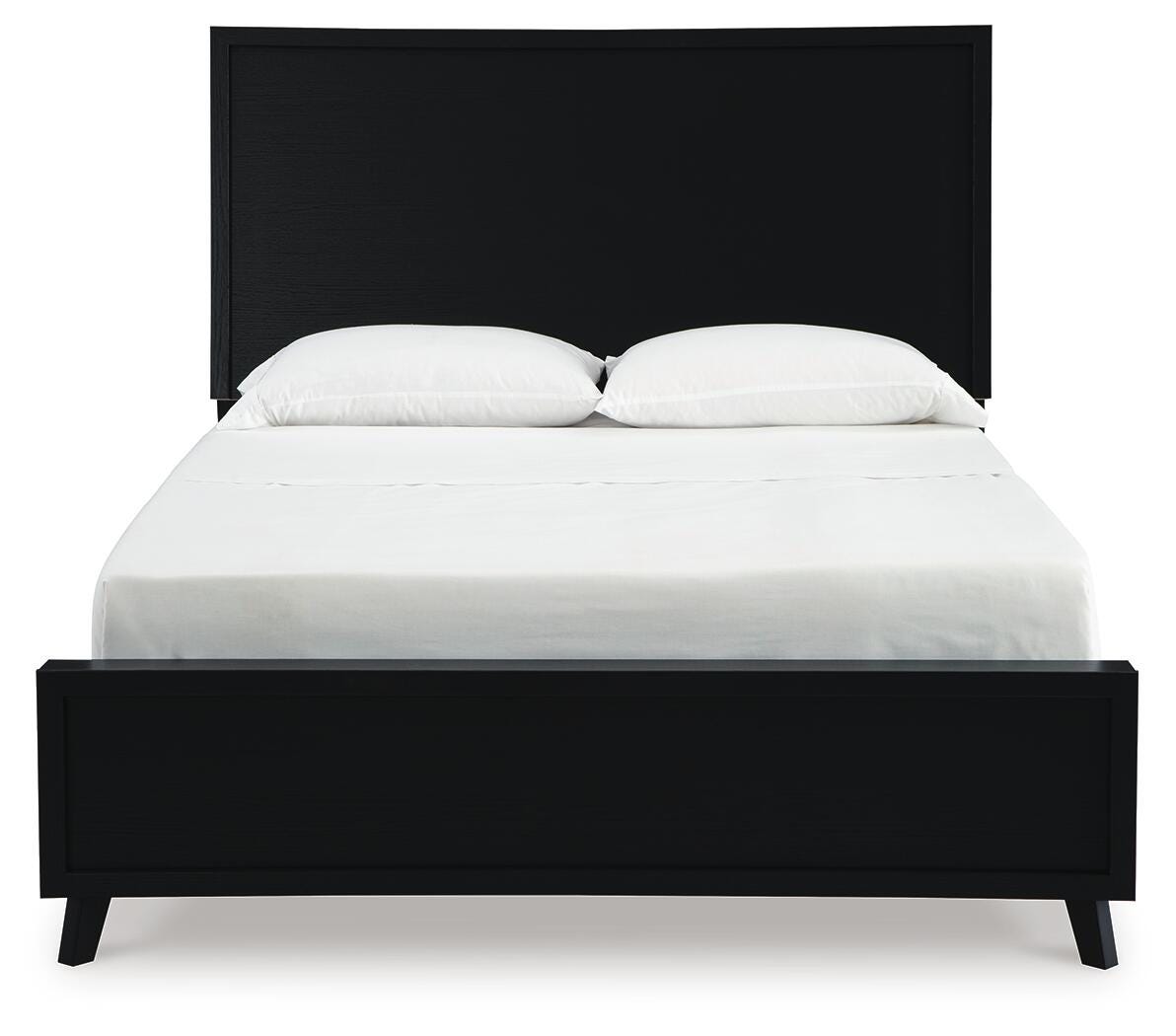 Danziar Queen Panel Bed in Black, front view