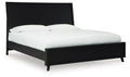 Danziar King Panel Bed in Black, angle view