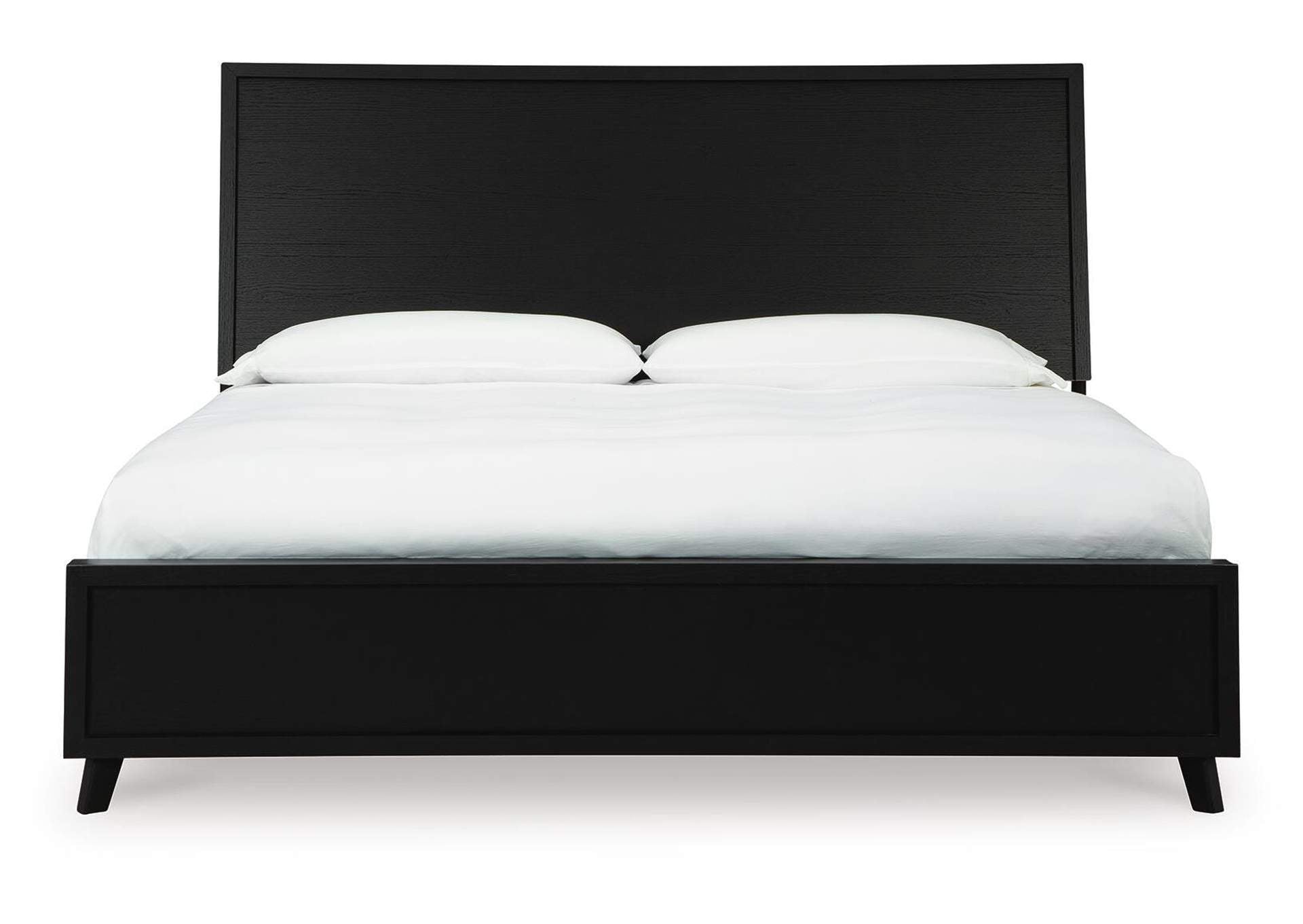 Danziar King Panel Bed, Dresser, Mirror and 2 Nightstands front view