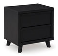 Danziar Nightstand in Black, closed view