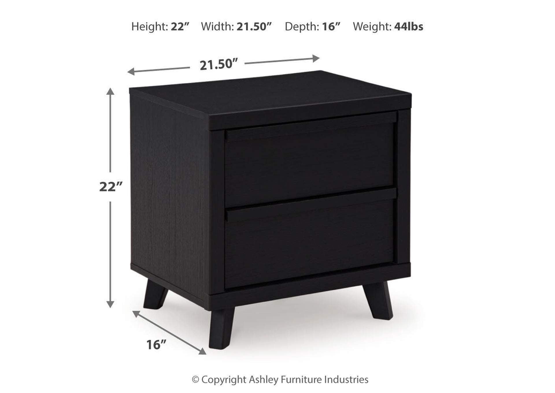 Danziar Queen Panel Bed, Dresser, Mirror and 2 Nightstands dimensions