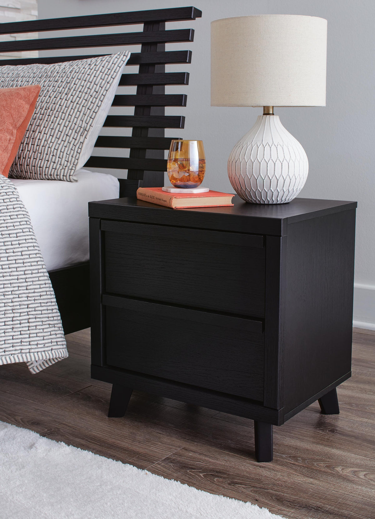 Danziar Nightstand in Black, alternate view 3