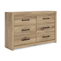 Brozmont Dresser in Tan, angle view