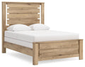Brozmont Full Panel Bed in Tan, angle view