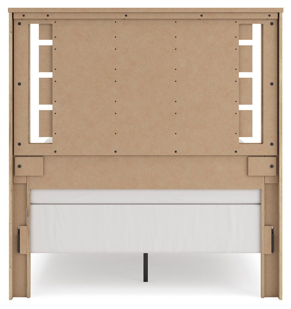 Brozmont Full Panel Bed in Tan, back view