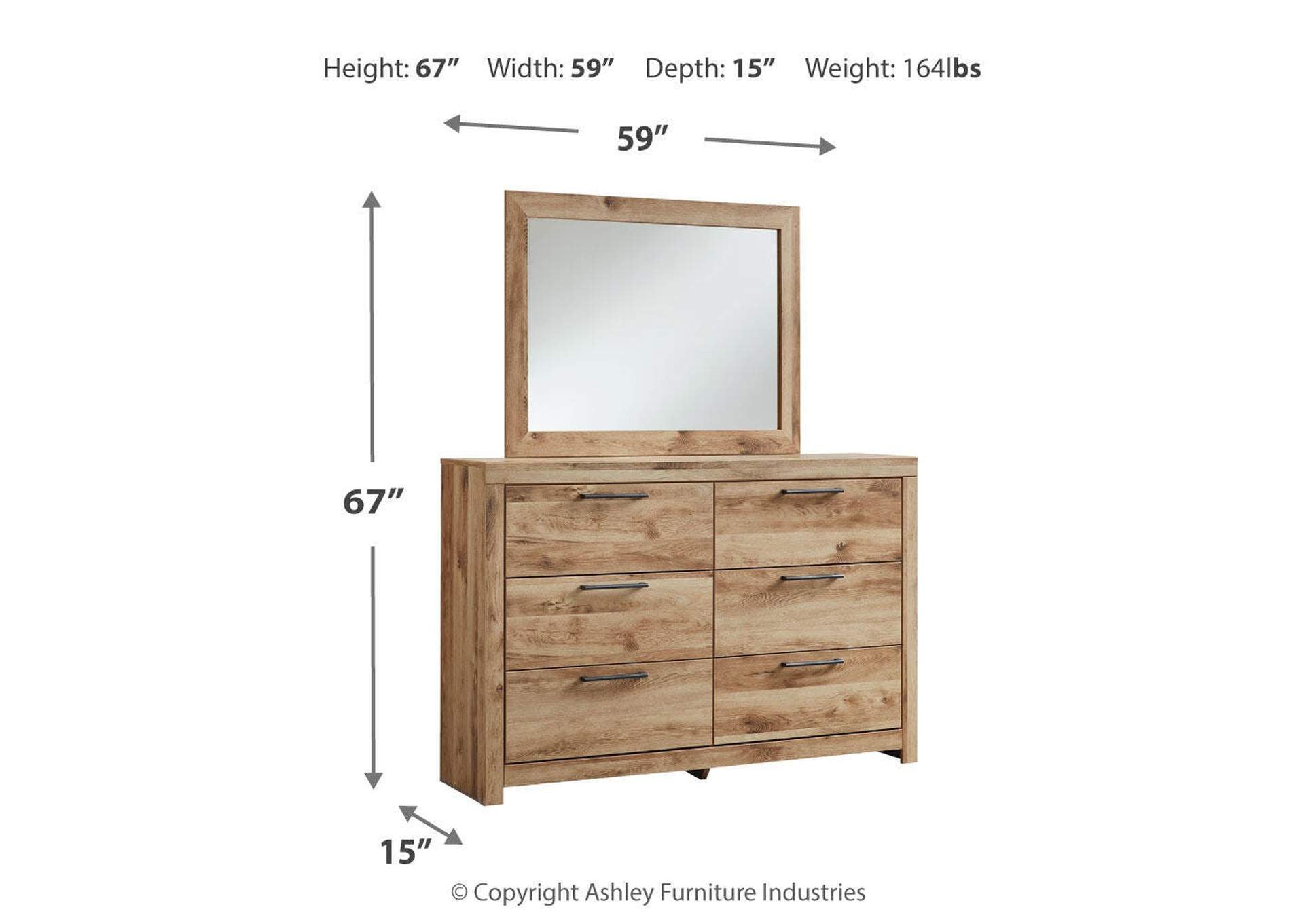 Hyanna Full Panel Bed with Storage with Mirrored Dresser and 2 Nightstands dimensions