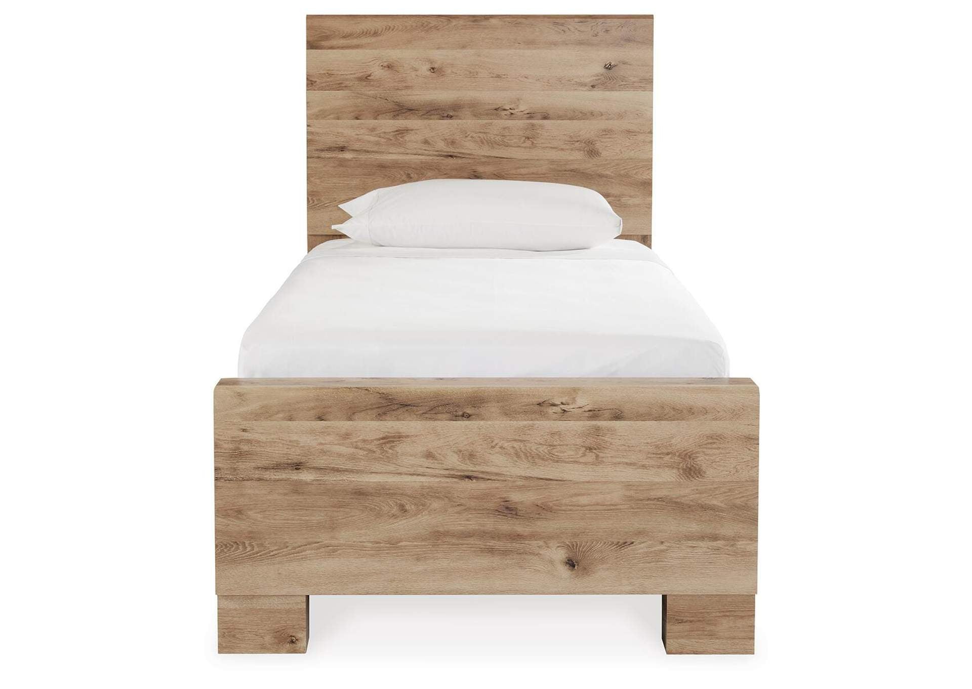 Hyanna Twin Panel Bed with Storage with Mirrored Dresser and Chest