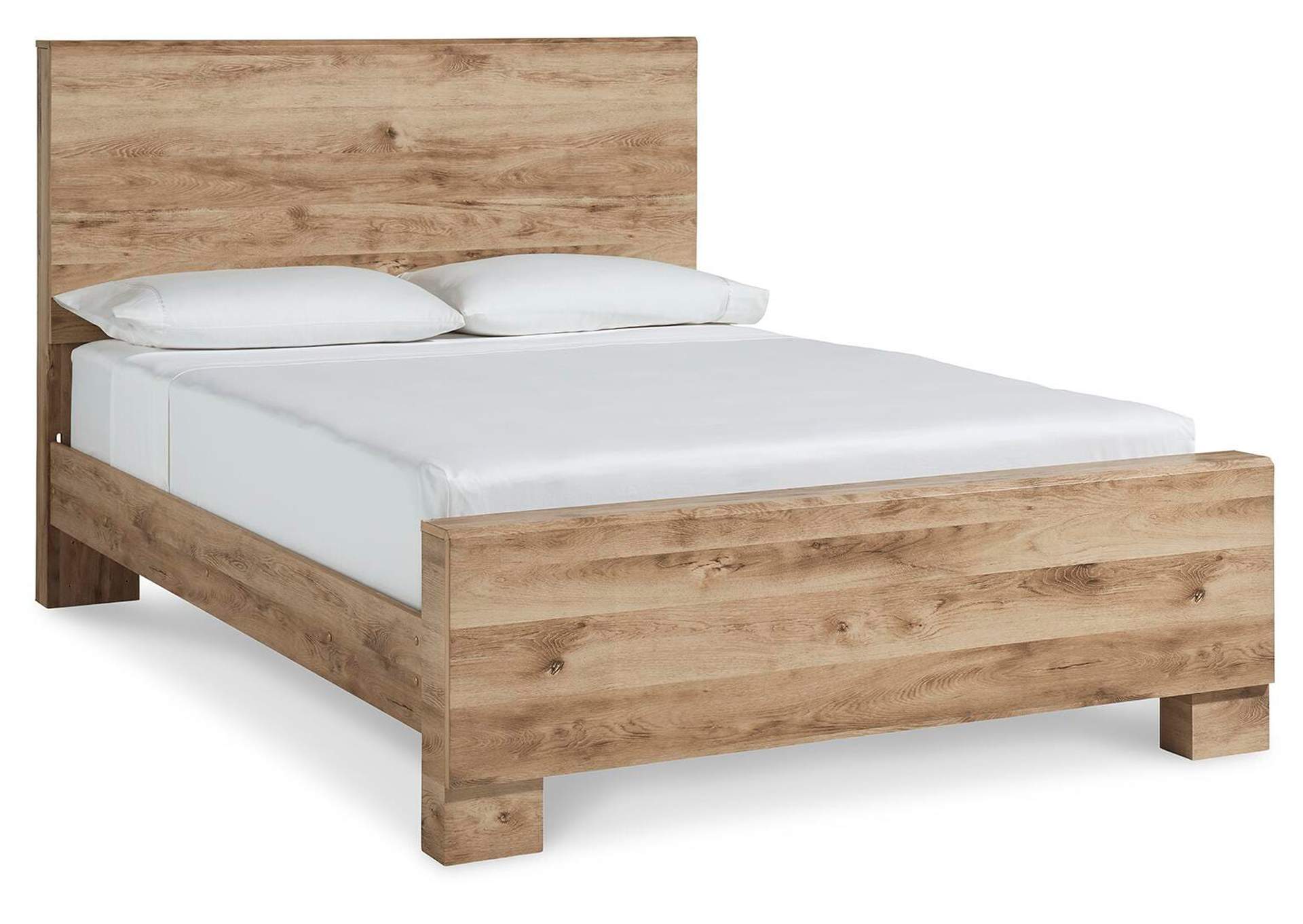 Hyanna King Panel Bed with Mirrored Dresser, Chest and 2 Nightstands angled view
