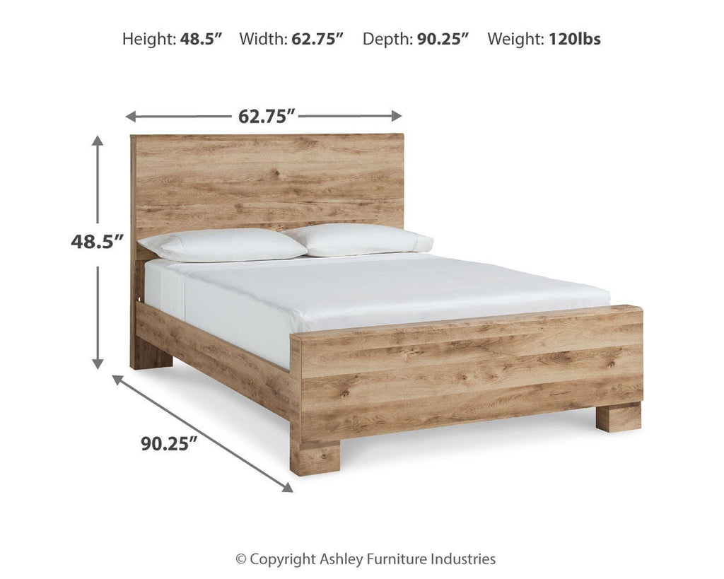 Hyanna Queen Panel Bed in Tan Brown, alternate view 7