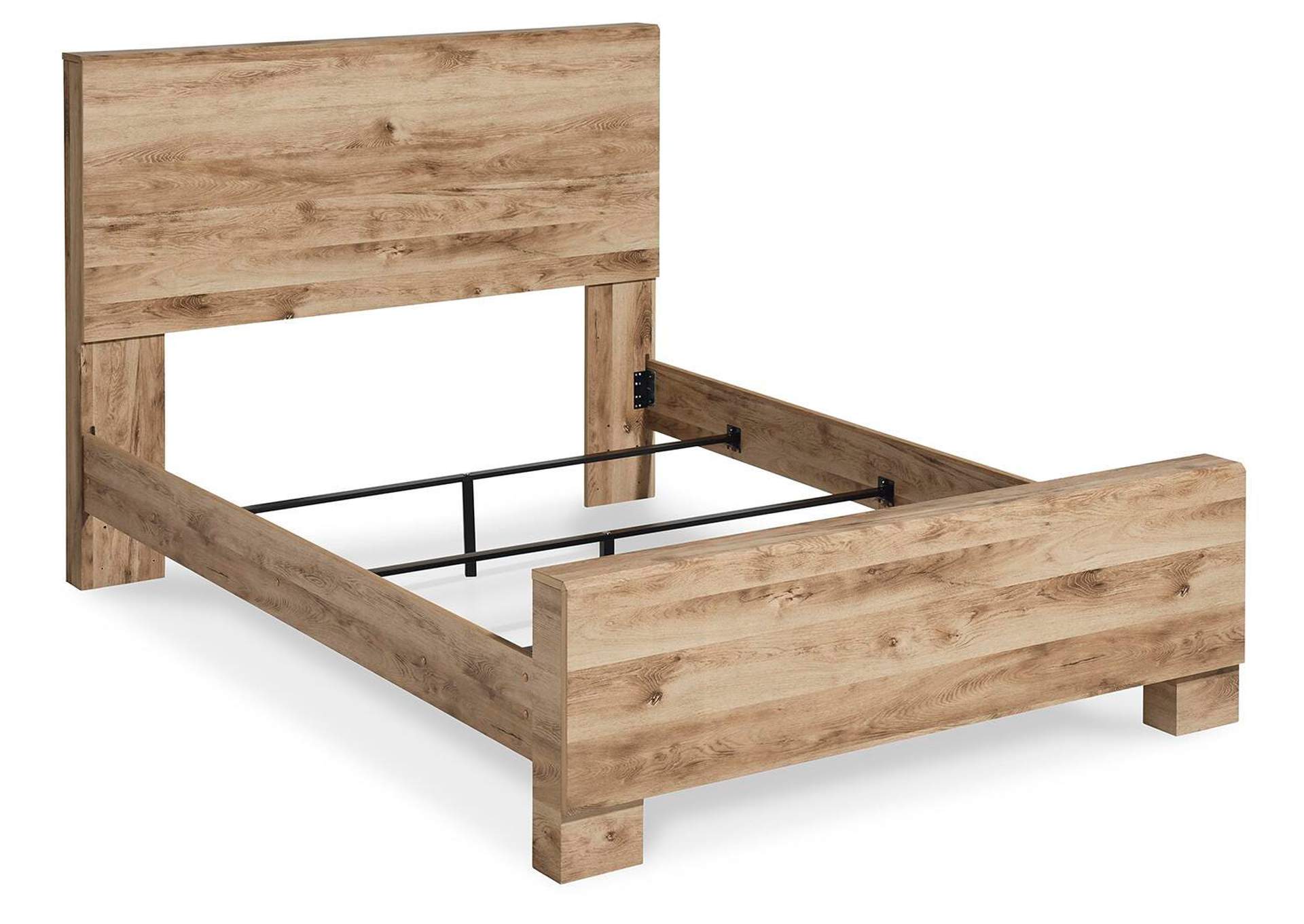 Hyanna King Panel Bed with Mirrored Dresser and Chest angled view
