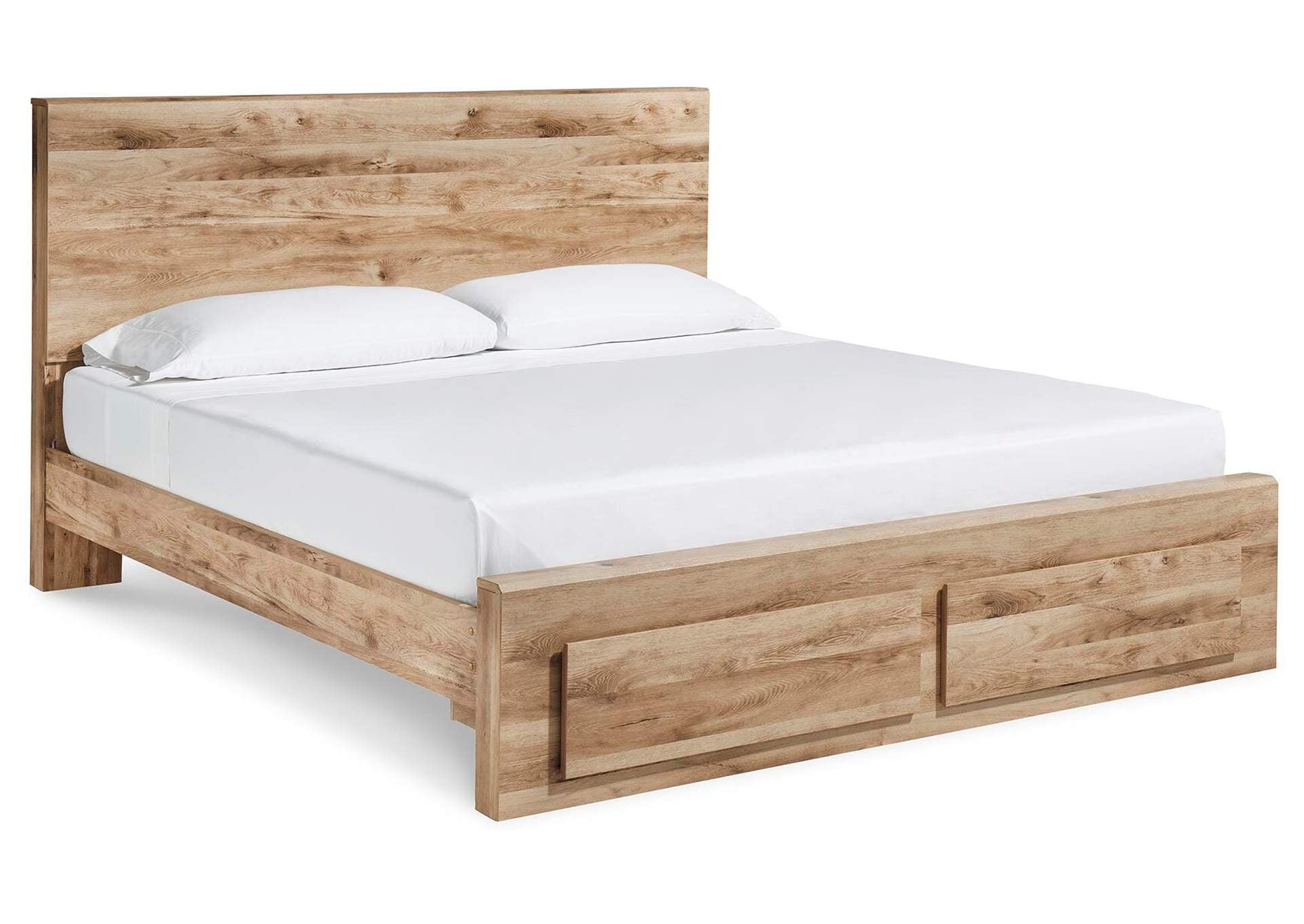 Hyanna Queen Panel Storage Bed with Mirrored Dresser, Chest and Nightstand angled view