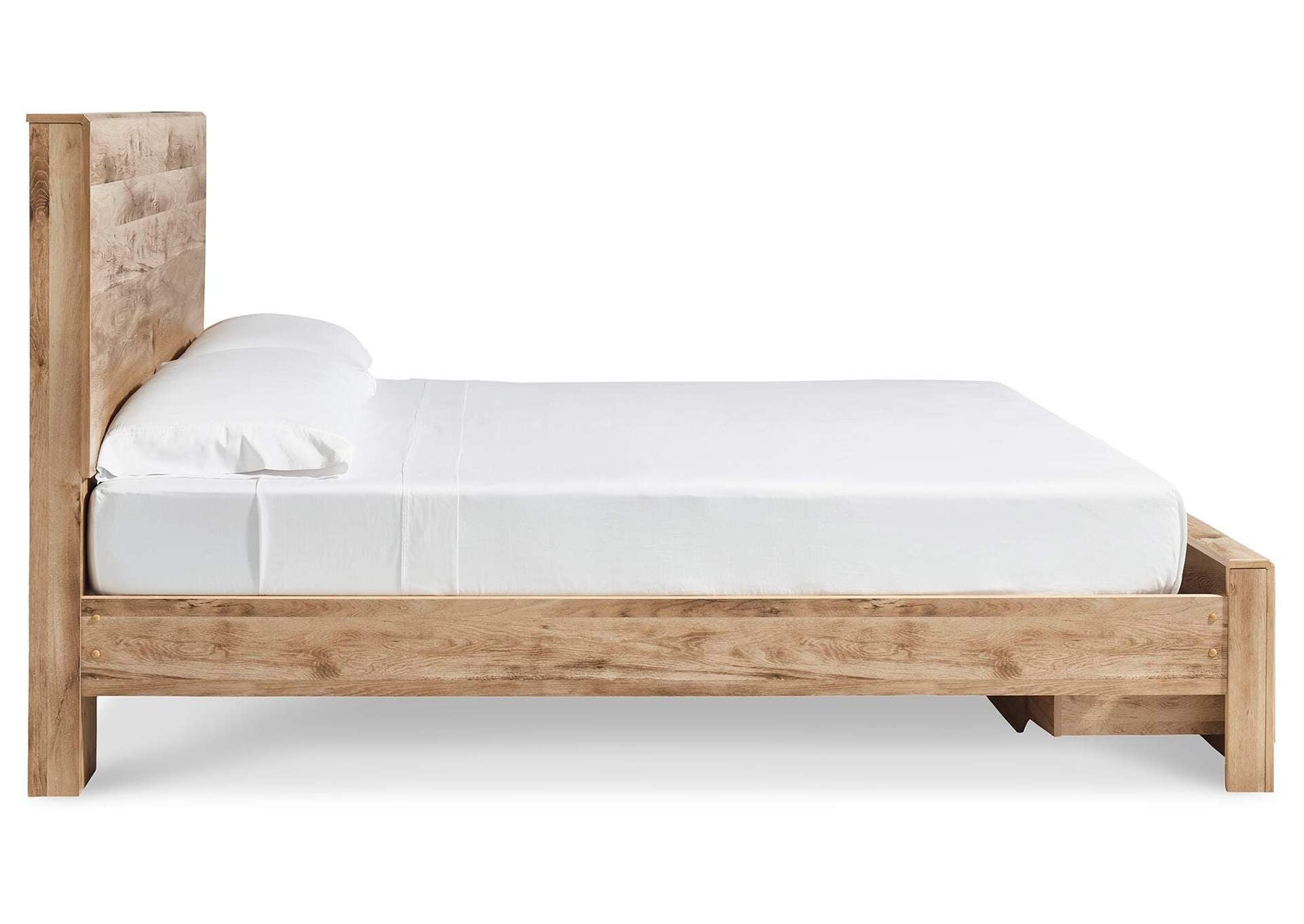 Hyanna King Panel Storage Bed side view