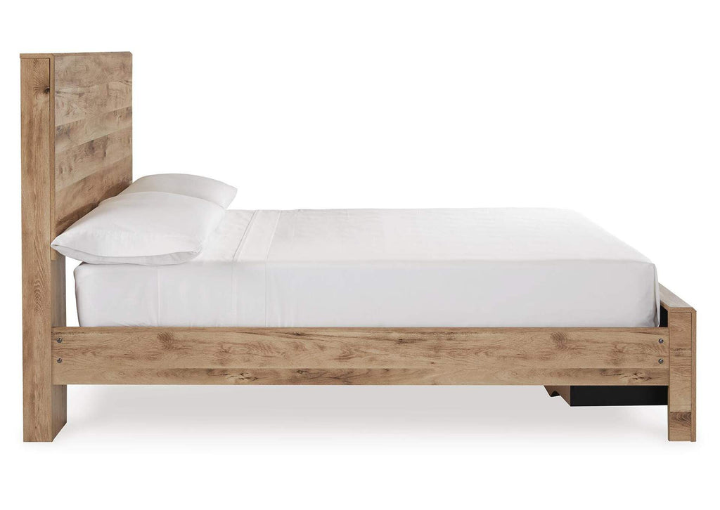 Hyanna Full Panel Storage Bed side view