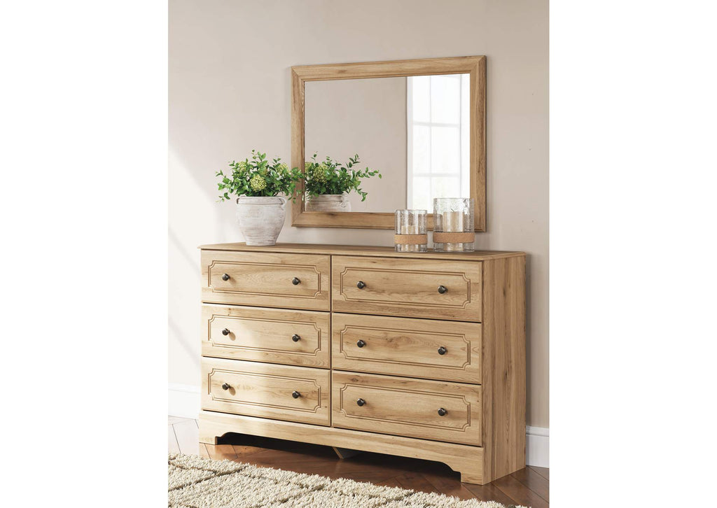 Galletyn Full Panel Bed with Mirrored Dresser