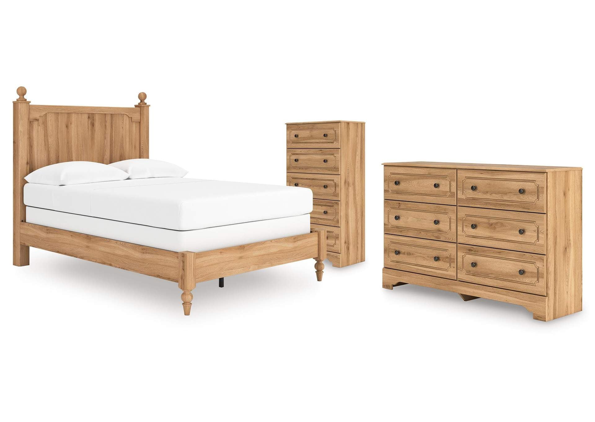 Galletyn Full Panel Bed with Dresser and Chest