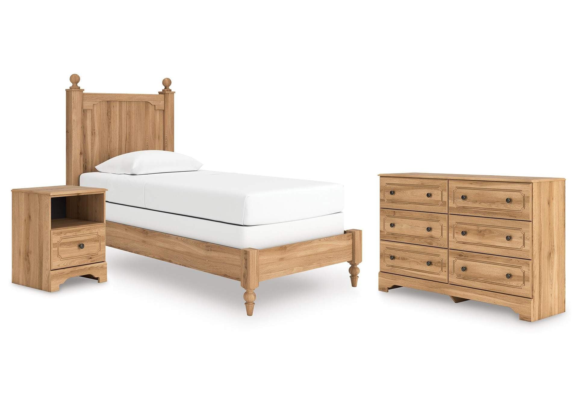 Galletyn Twin Panel Bed with Dresser and Nightstand