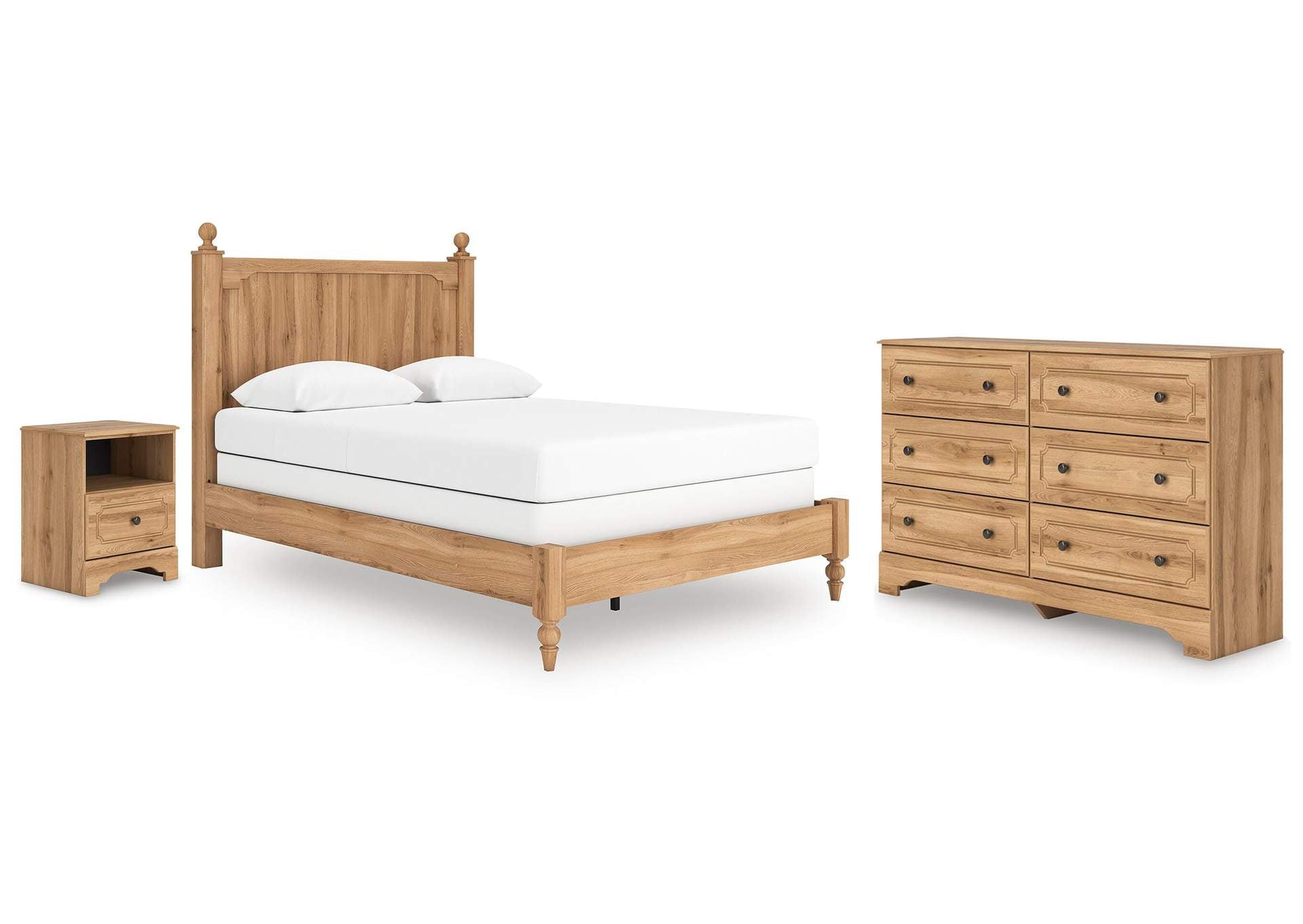Galletyn Queen Panel Bed with Dresser and Nightstand