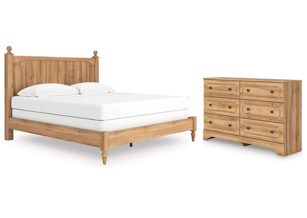 Galletyn King Panel Bed with Dresser
