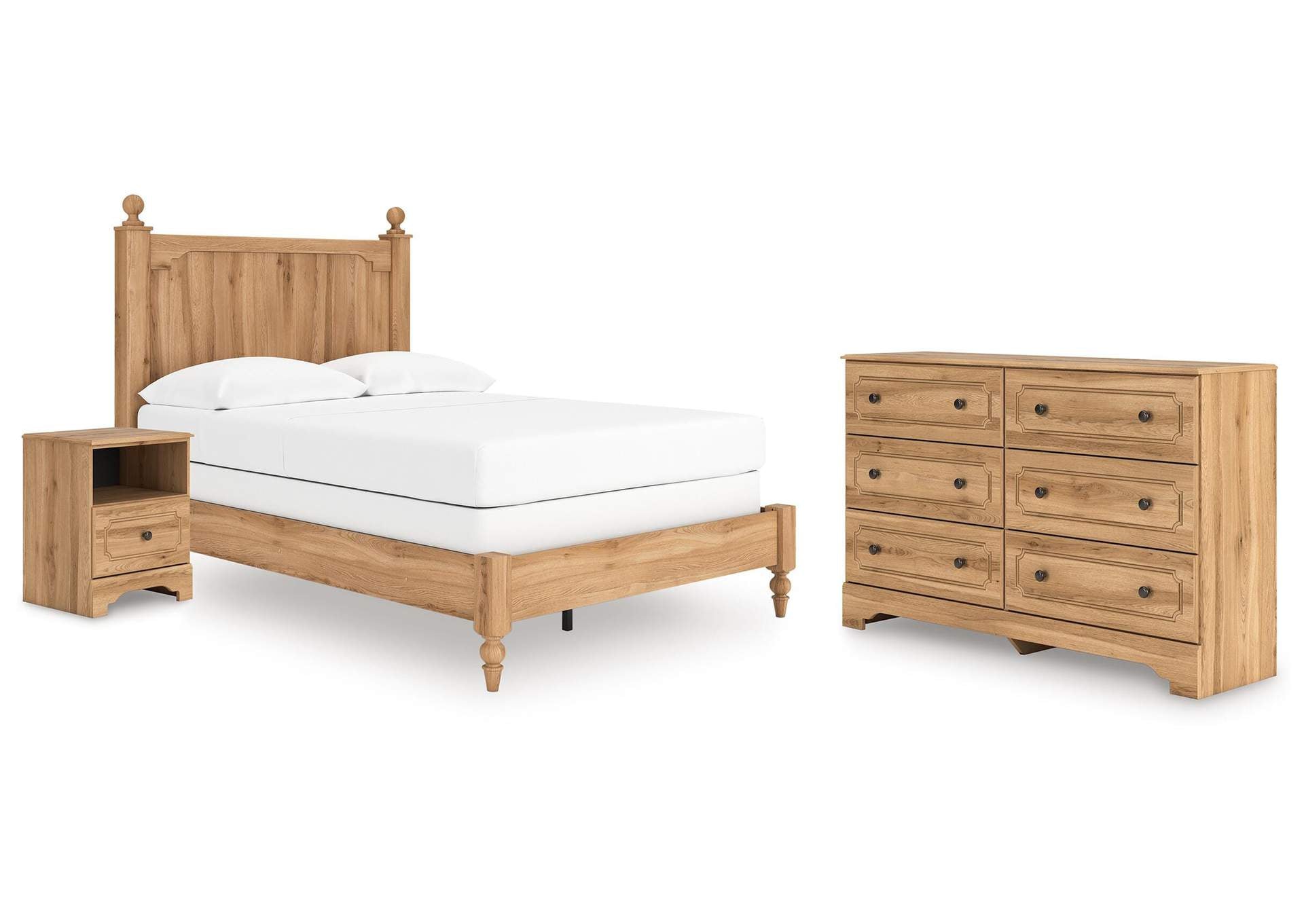 Galletyn Full Panel Bed with Dresser and Nightstand